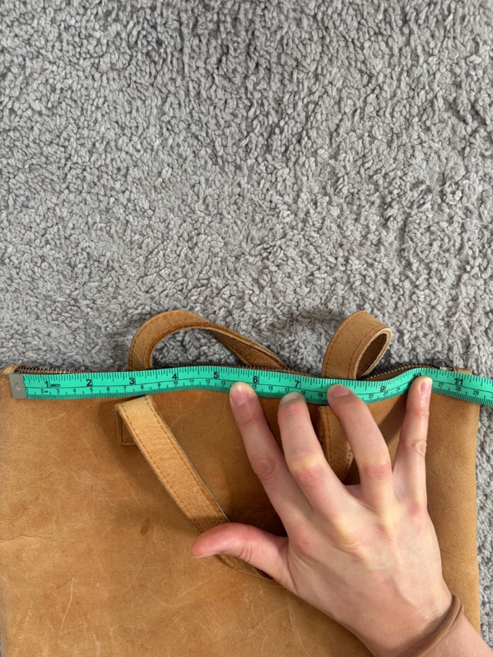 Able Abera Tan Leather Backpack Tote - Picture 9 of 9